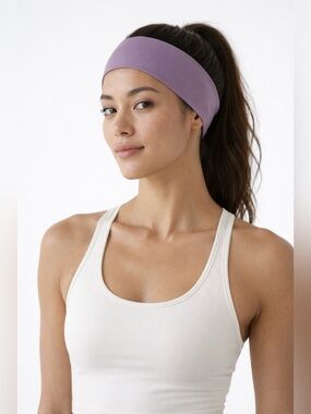 Lululemon reversible white/lavender headband